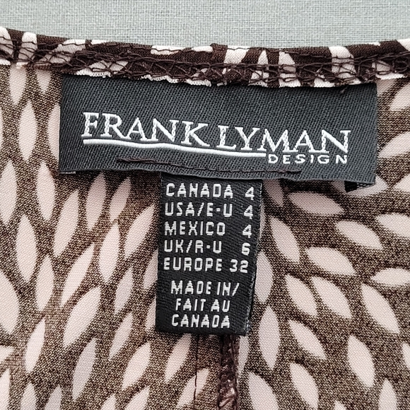 Frank Lyman Faux Wrap Bealted Dress Cap Sleeve Size 4 - Picture 13 of 13